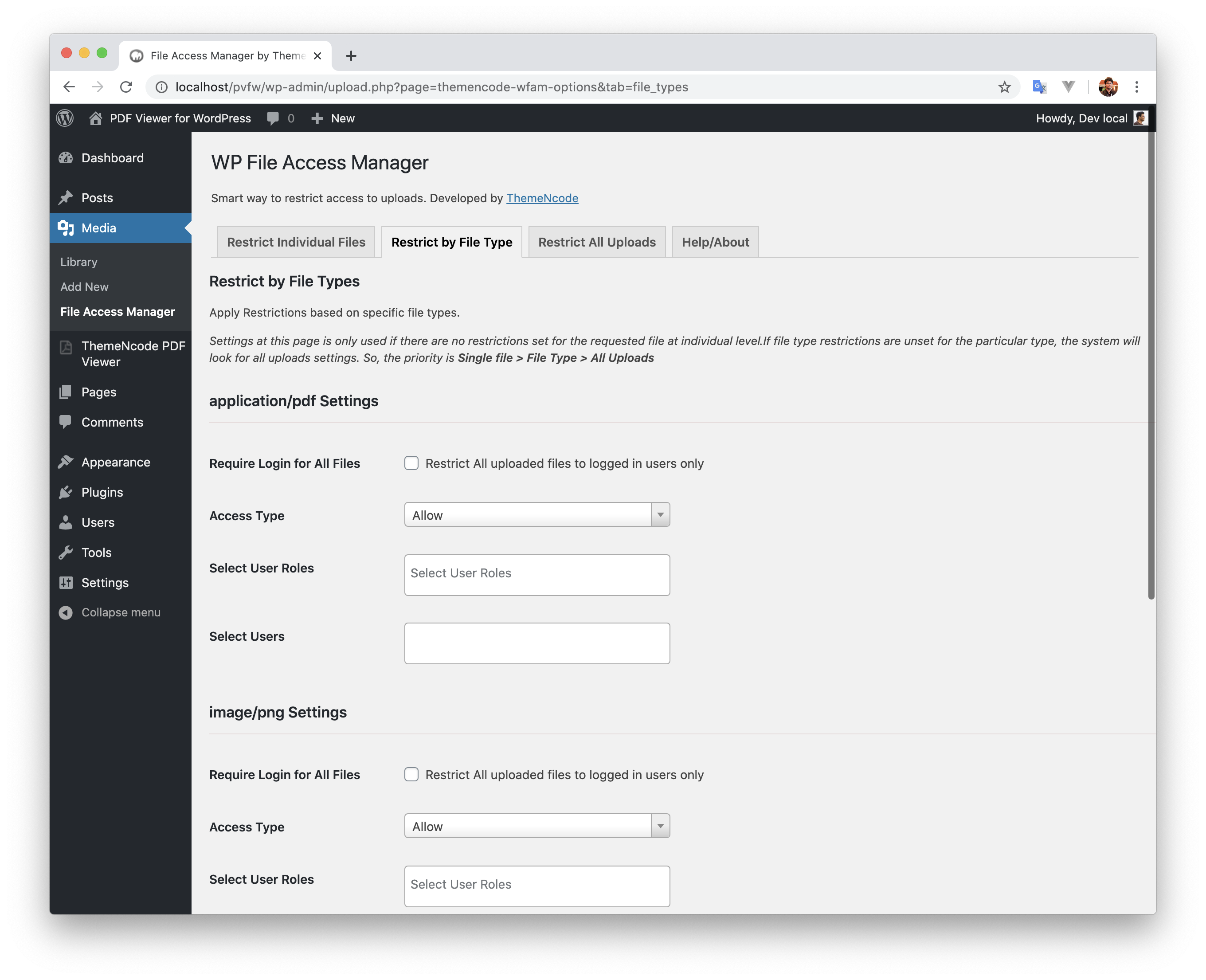WP File Access Manager gallery image
