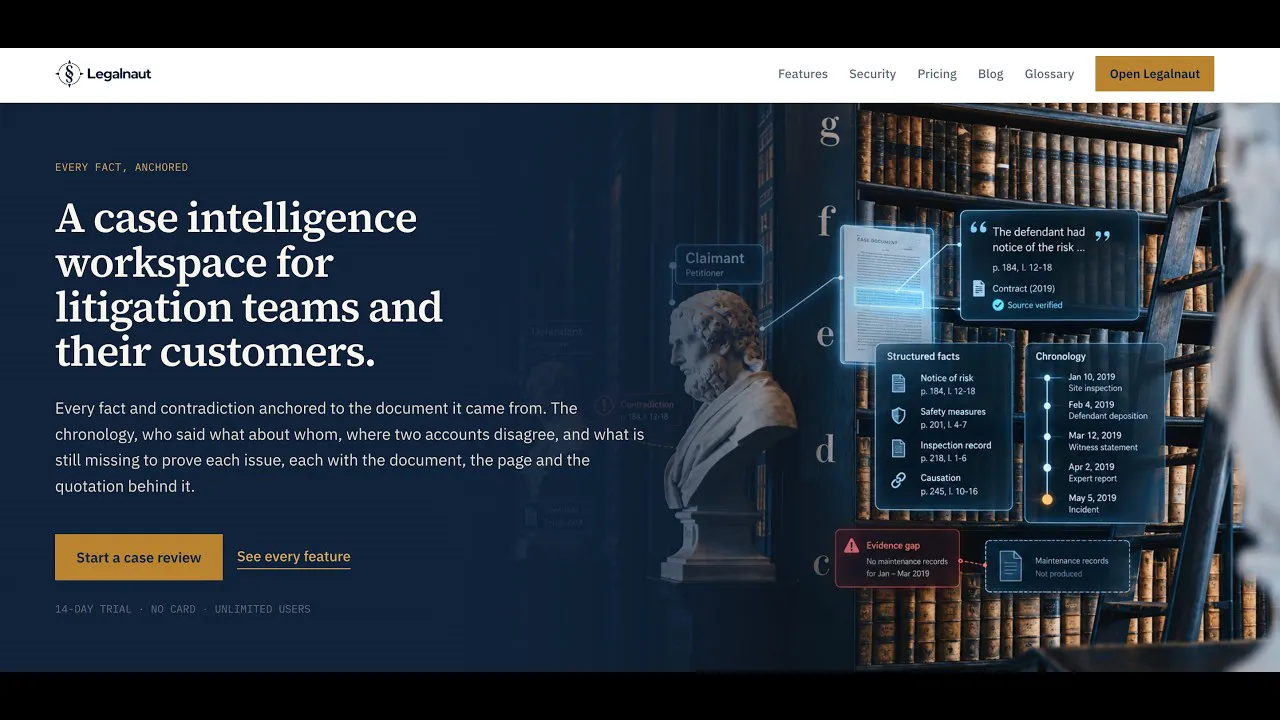 Legalnaut: AI Litigation & Case Analysis gallery image