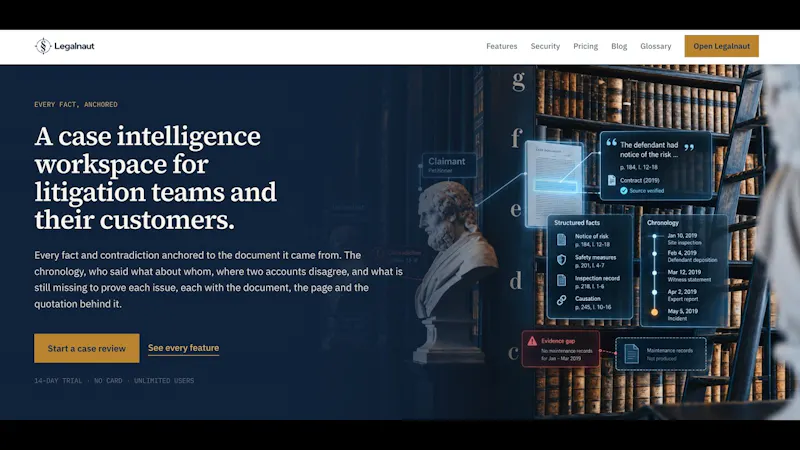 Legalnaut: AI Litigation & Case Analysis screenshot 1 (video preview)