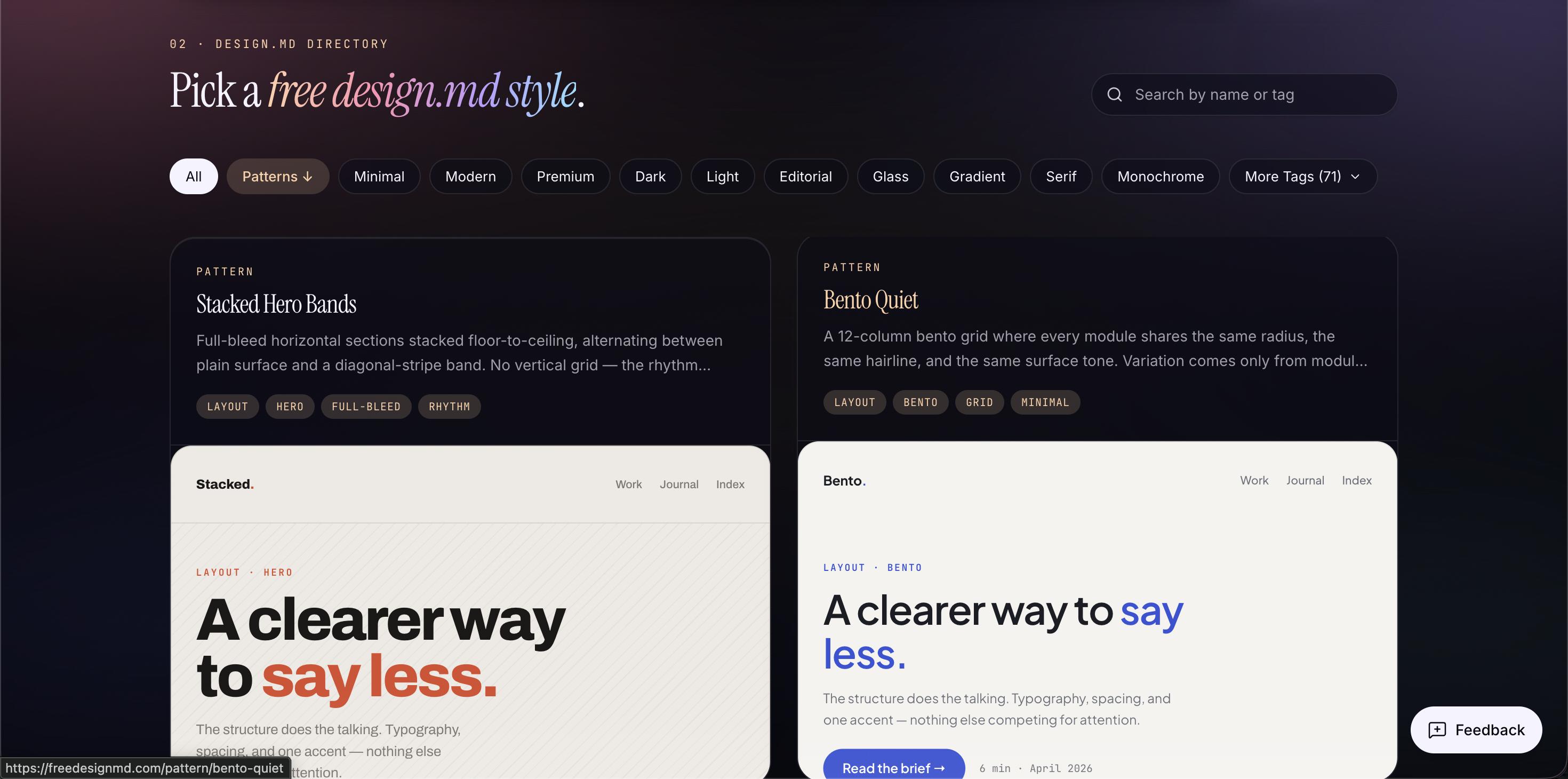 Free DESIGN.md library + UX / UI Lexicon gallery image