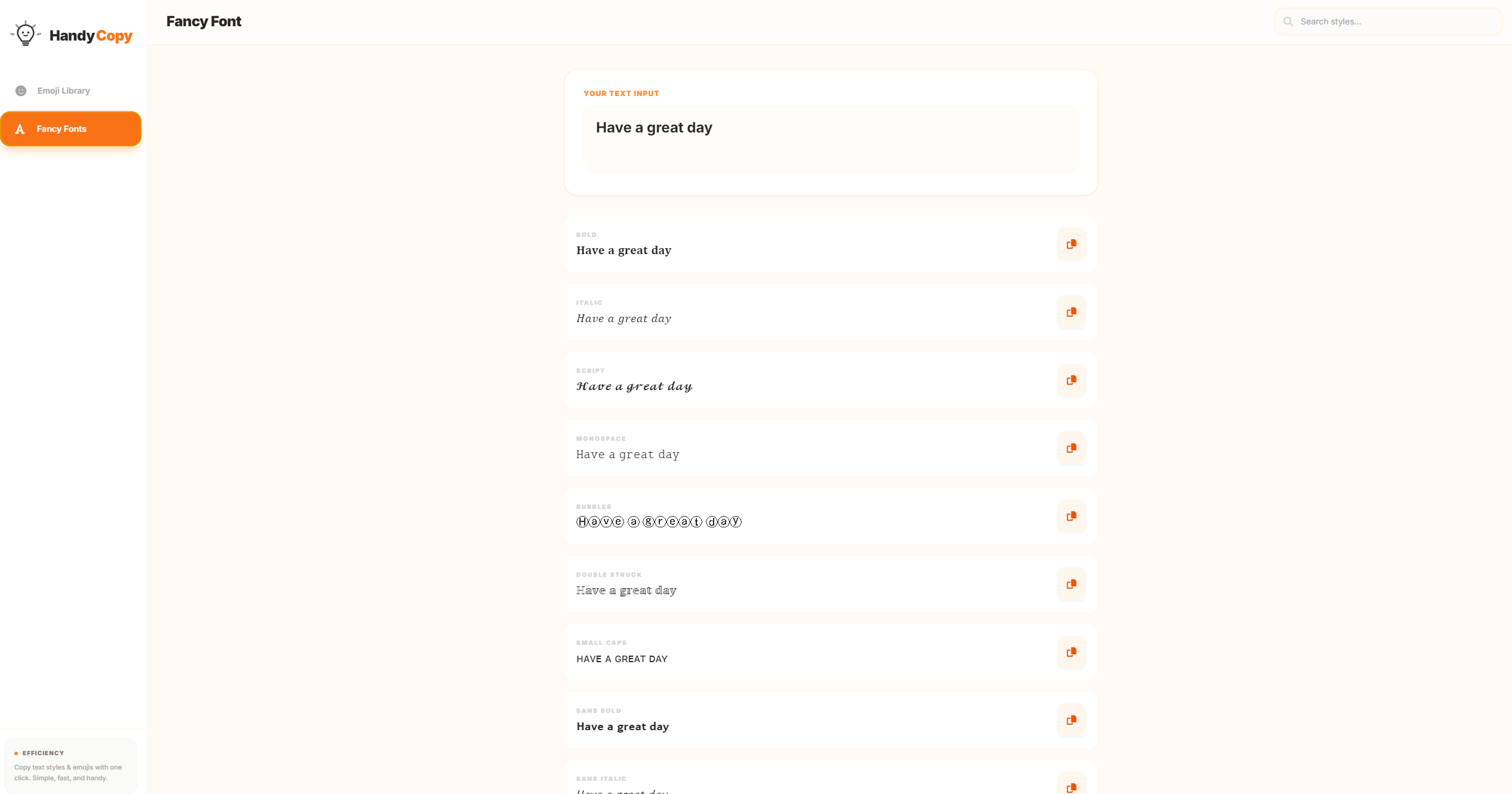 HandyCopy - Screenshot 2 showing product features and functionality