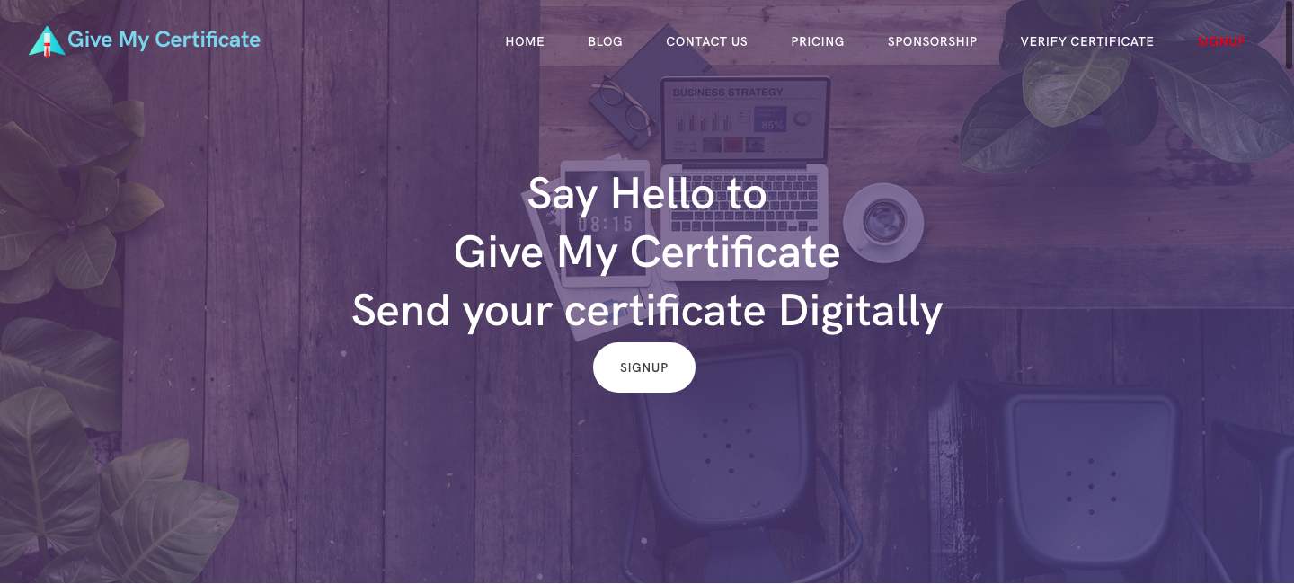 Give My Certificate gallery image