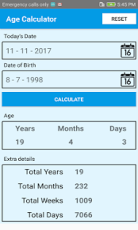 Age calculator gallery image