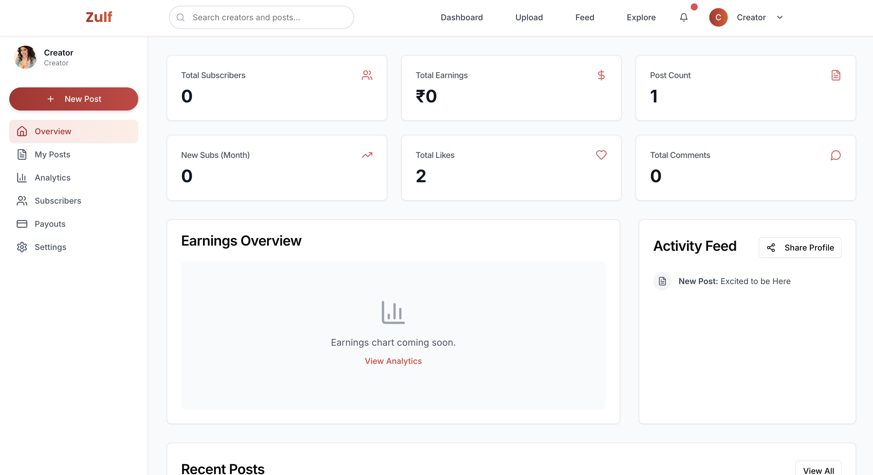 Zulf - Premium Indian Creator Platform Medien 3