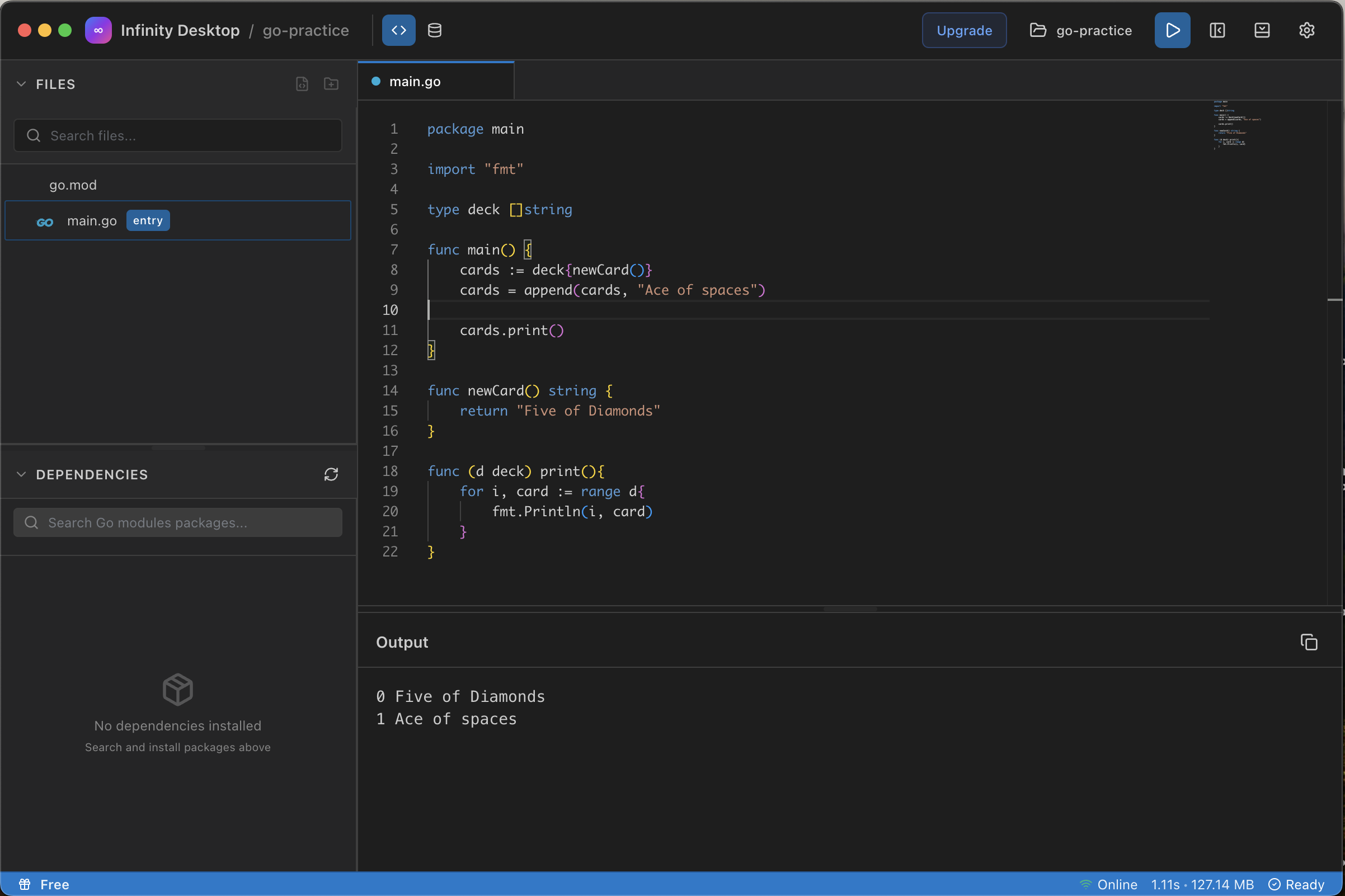 Infinity Desktop - Main product screenshot demonstrating key features and user interface