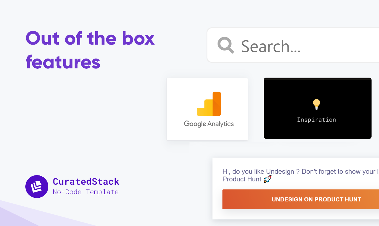 CuratedStack No-Code Template gallery image