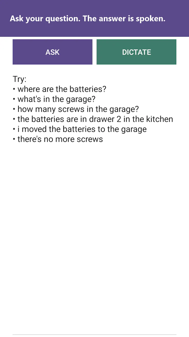 Where are the batteries? Ask out loud! screenshot 3