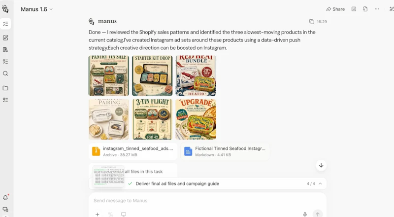 Manus Shopify Connector screenshot 3