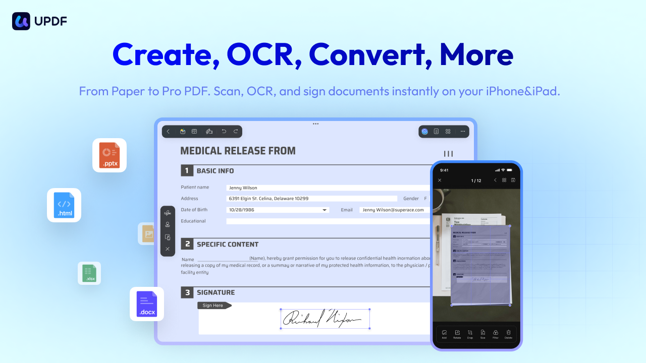 UPDF 2.0 for iOS	 - Screenshot 5 showing product features and functionality