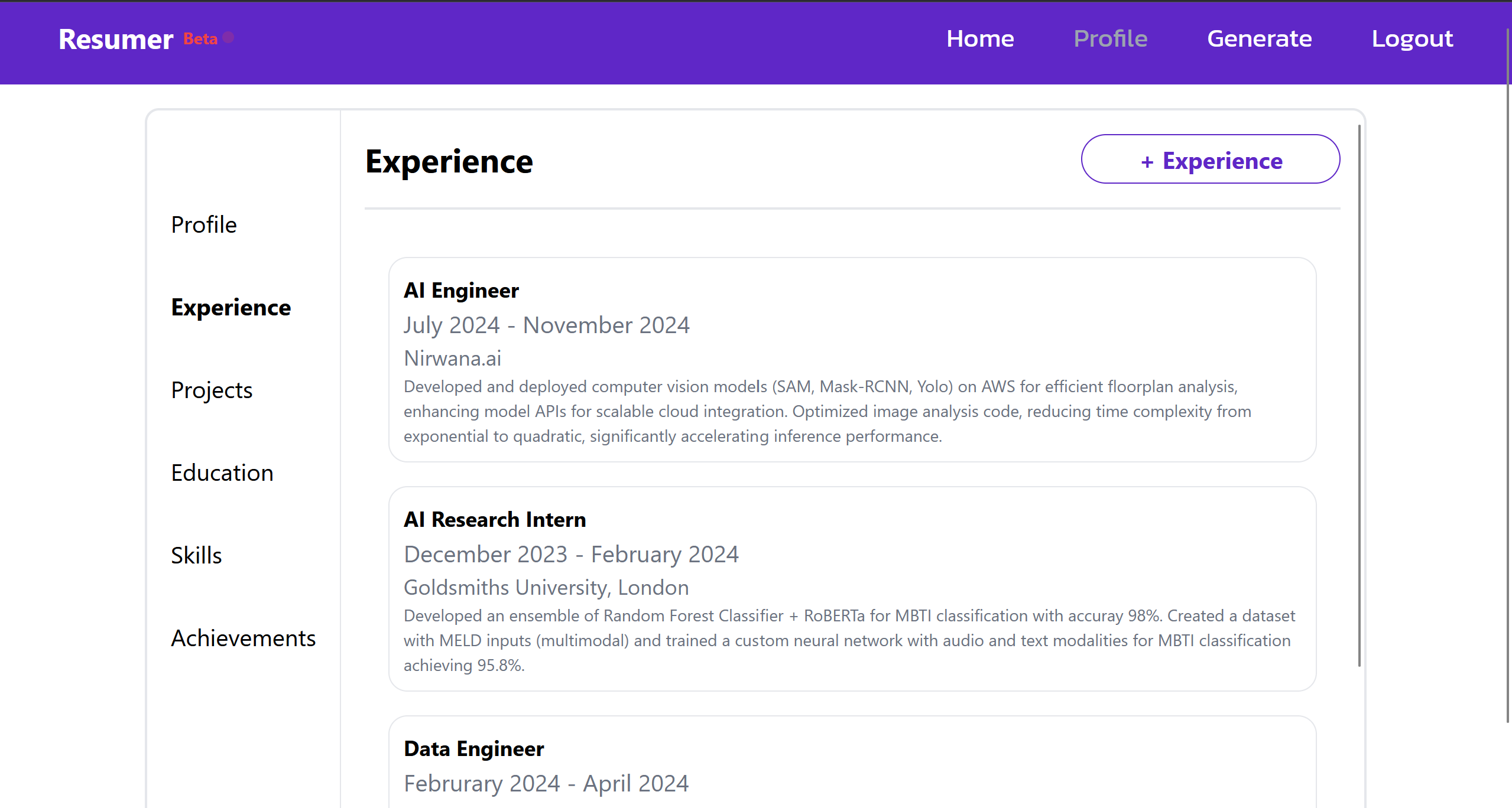 Resumer gallery image
