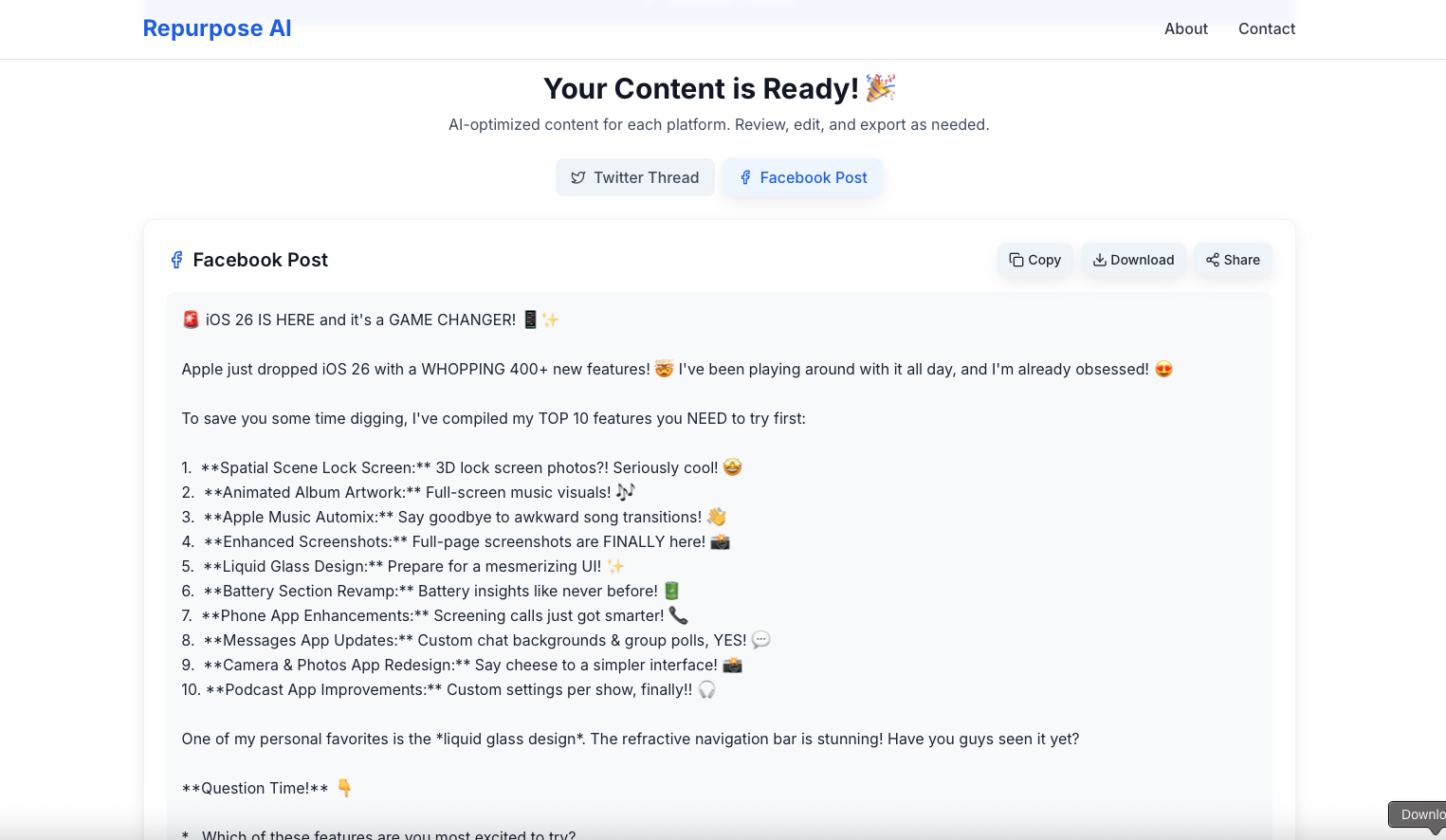 Repurpose AI gallery image