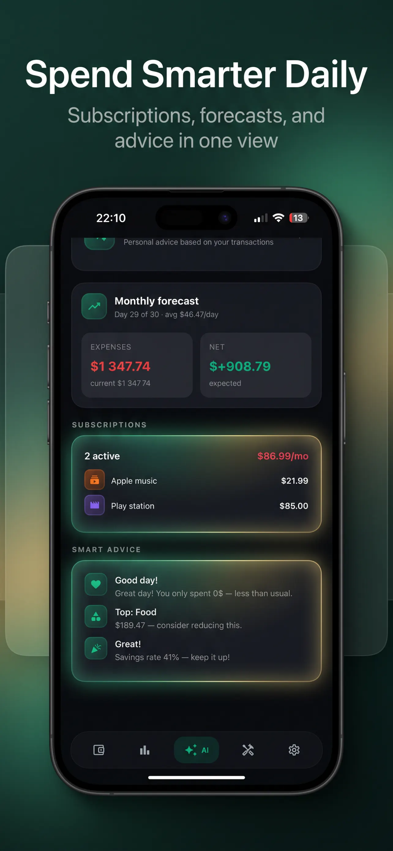 Finance App: AI Tracker gallery image