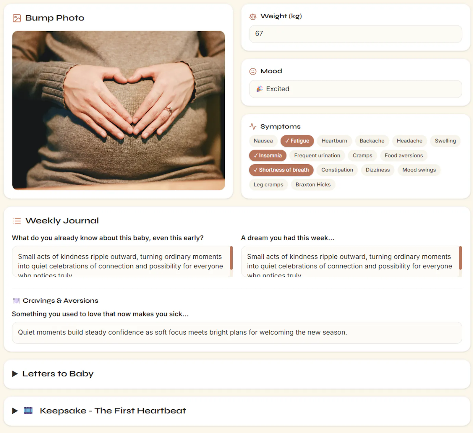 Little Steps: Pregnancy Journal screenshot 3