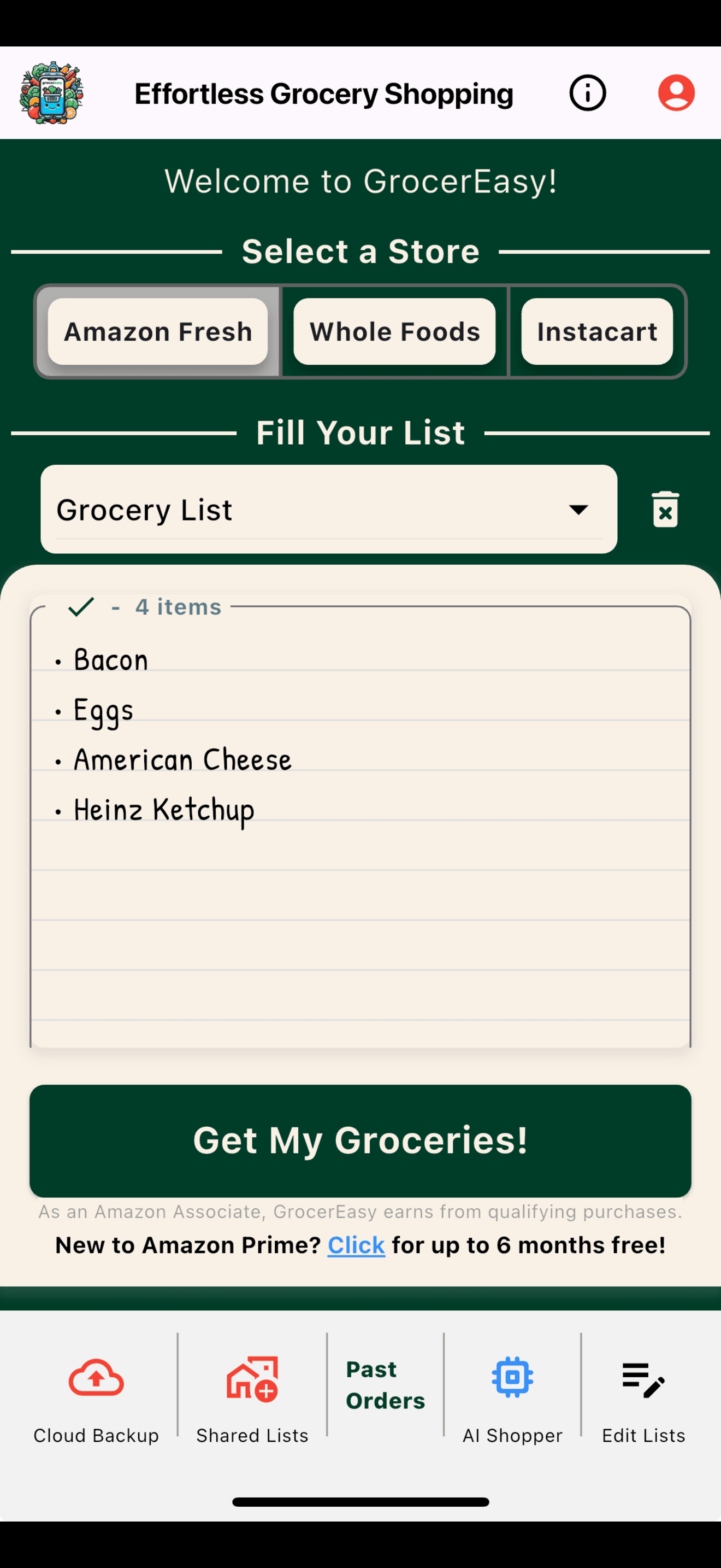 Mídia 3 de Grocerease - Listas de supermercados que compram eles mesmos