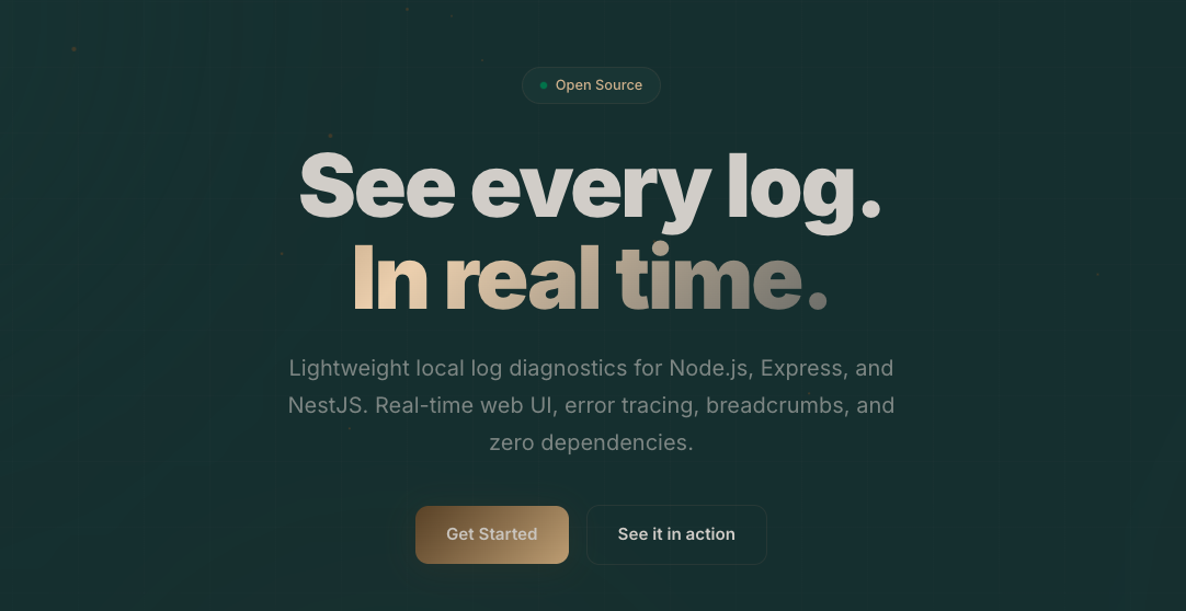 dev-log-monitor - Screenshot 2 showing product features and functionality