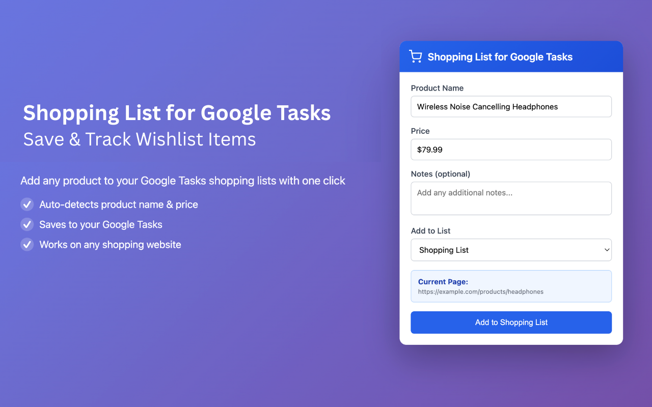 Shopping list for Google Tasks Extension gallery image