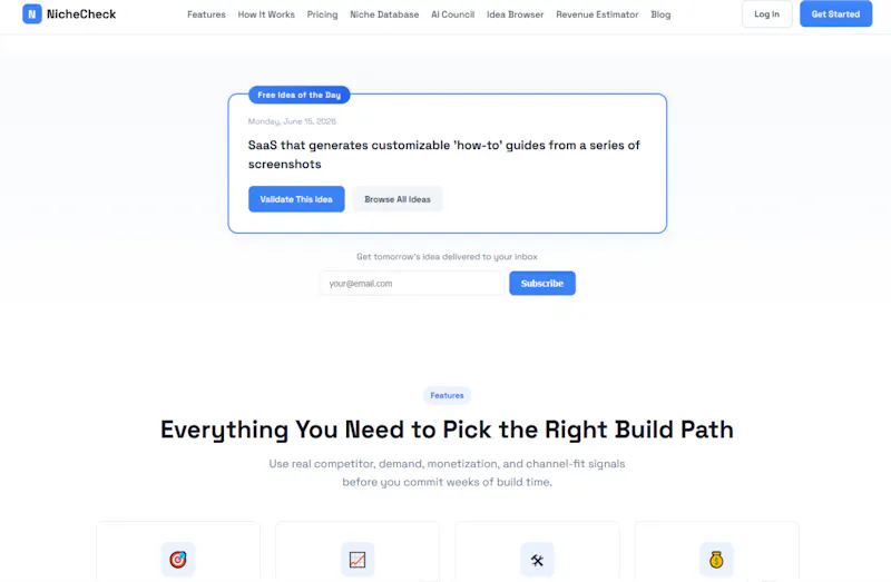 NicheCheck screenshot 2