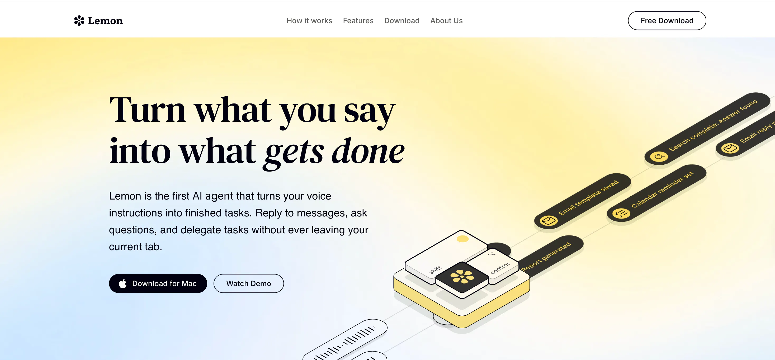 Lemon Inpo Lemon: Voice-Powered AI Agent That Turns Voice Into Done Tasks ...