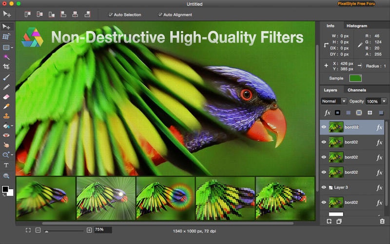 MacのPixelStyleフォトエディター media 3