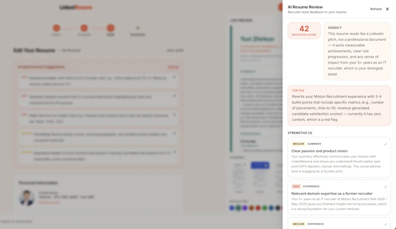 LinkedResume screenshot 3