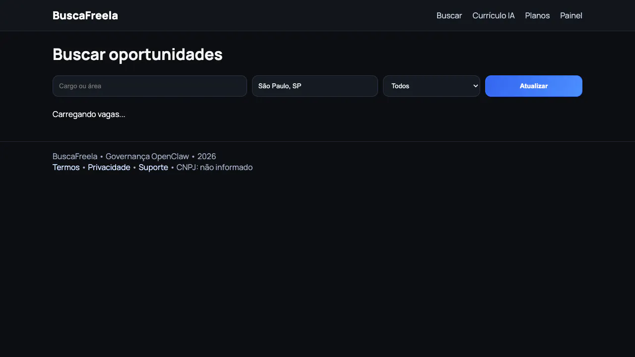 BuscaFreela — Emprego para Todo Mundo 项目横幅
