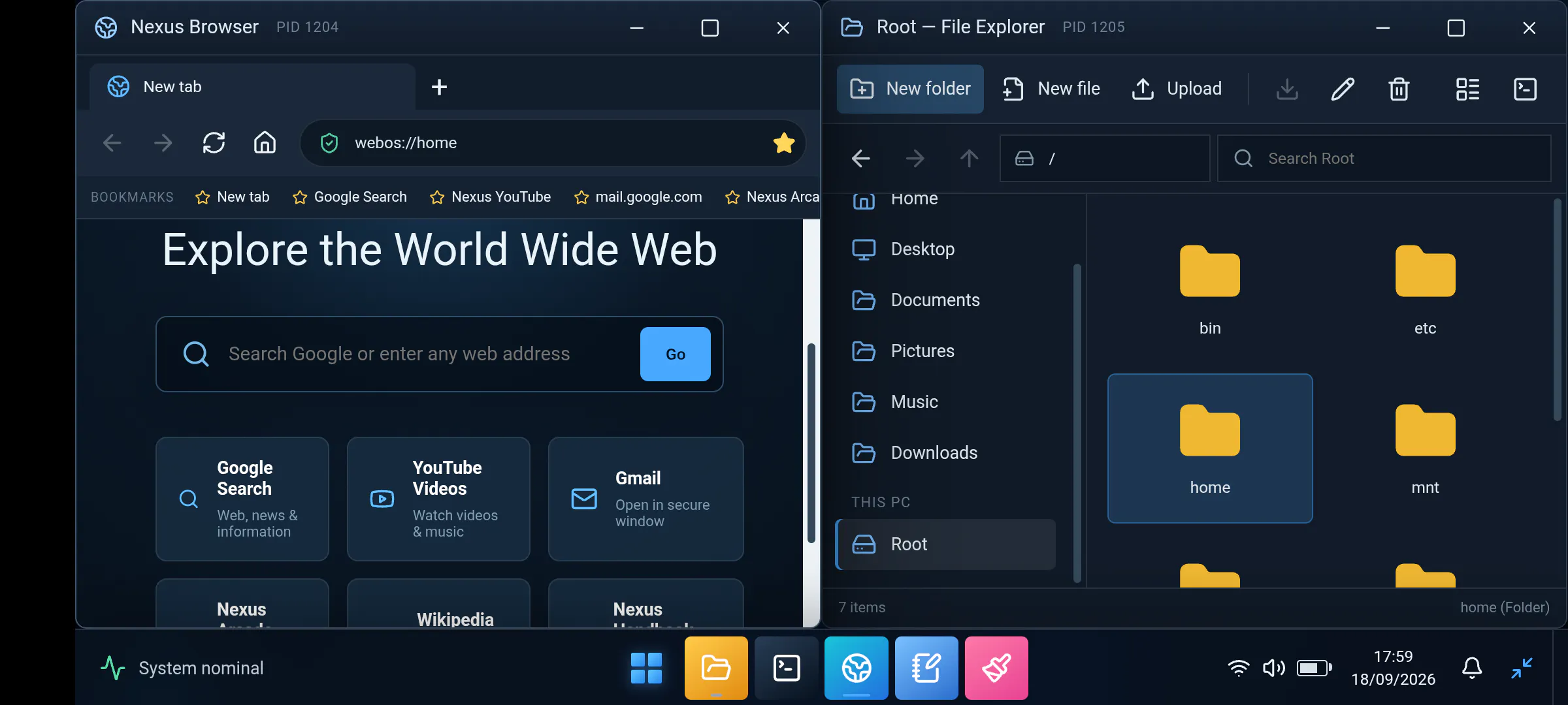 Nexus Web OS gallery image