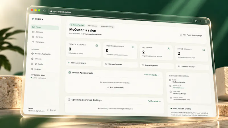 Orbium — Your Business, Ready to Book screenshot 1