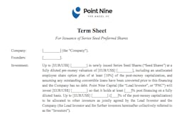 Two-page Term Sheet media 2