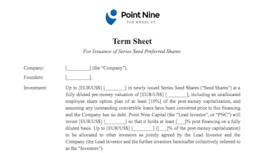 Two-page Term Sheet gallery image