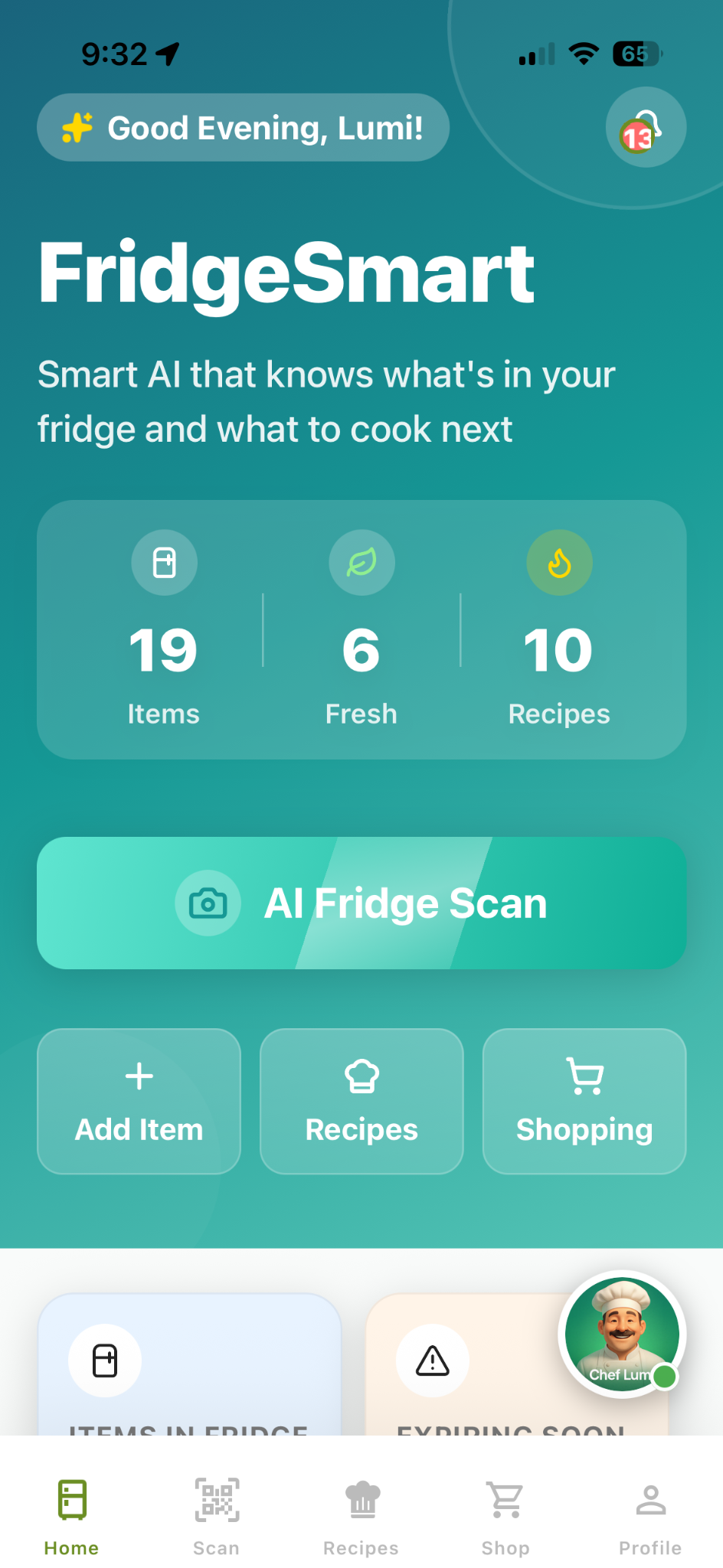 FridgeSmart App gallery image