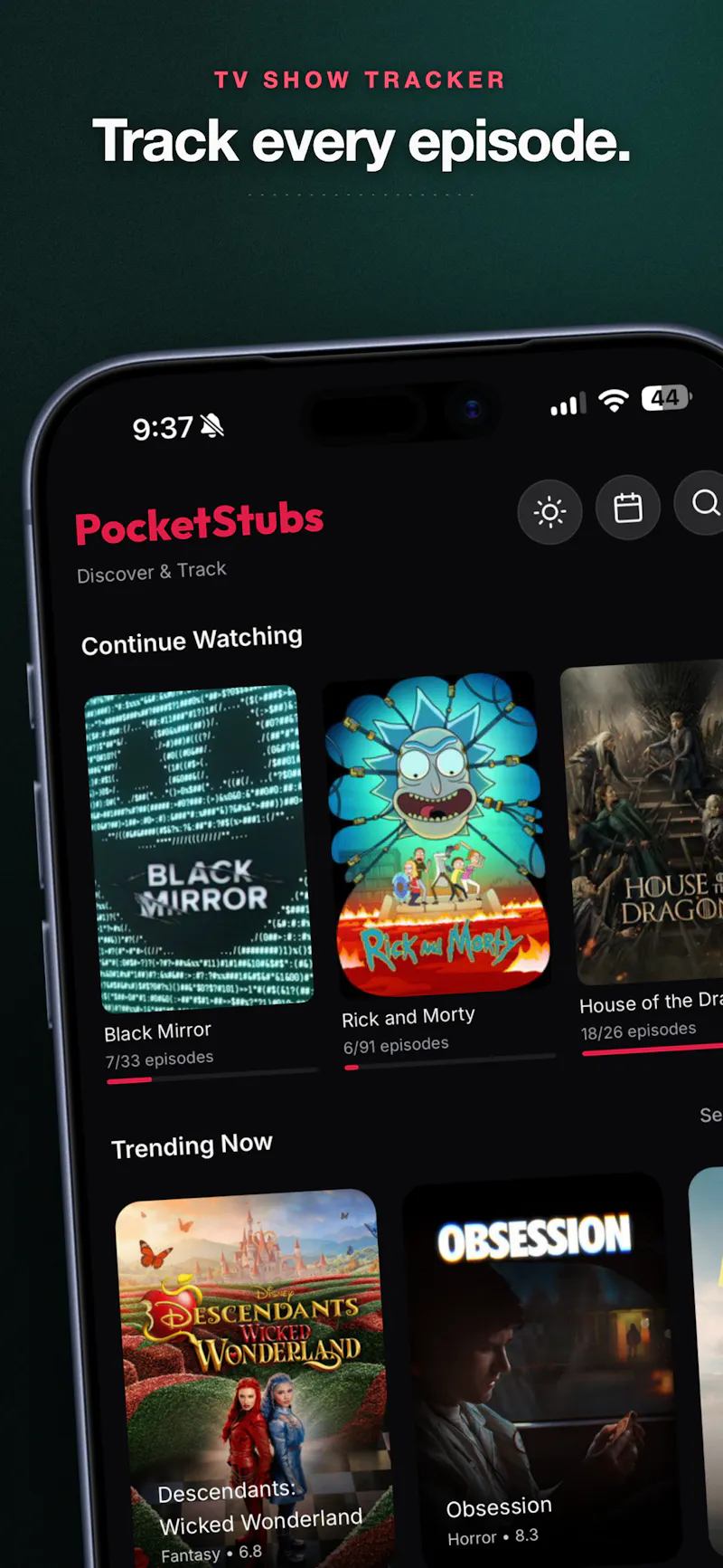 PocketStubs screenshot 2