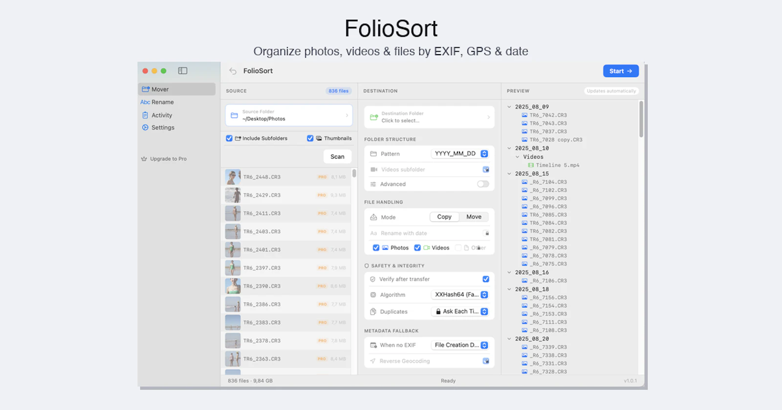 FolioSort screenshot 1
