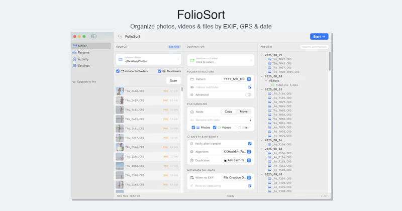 FolioSort screenshot 1