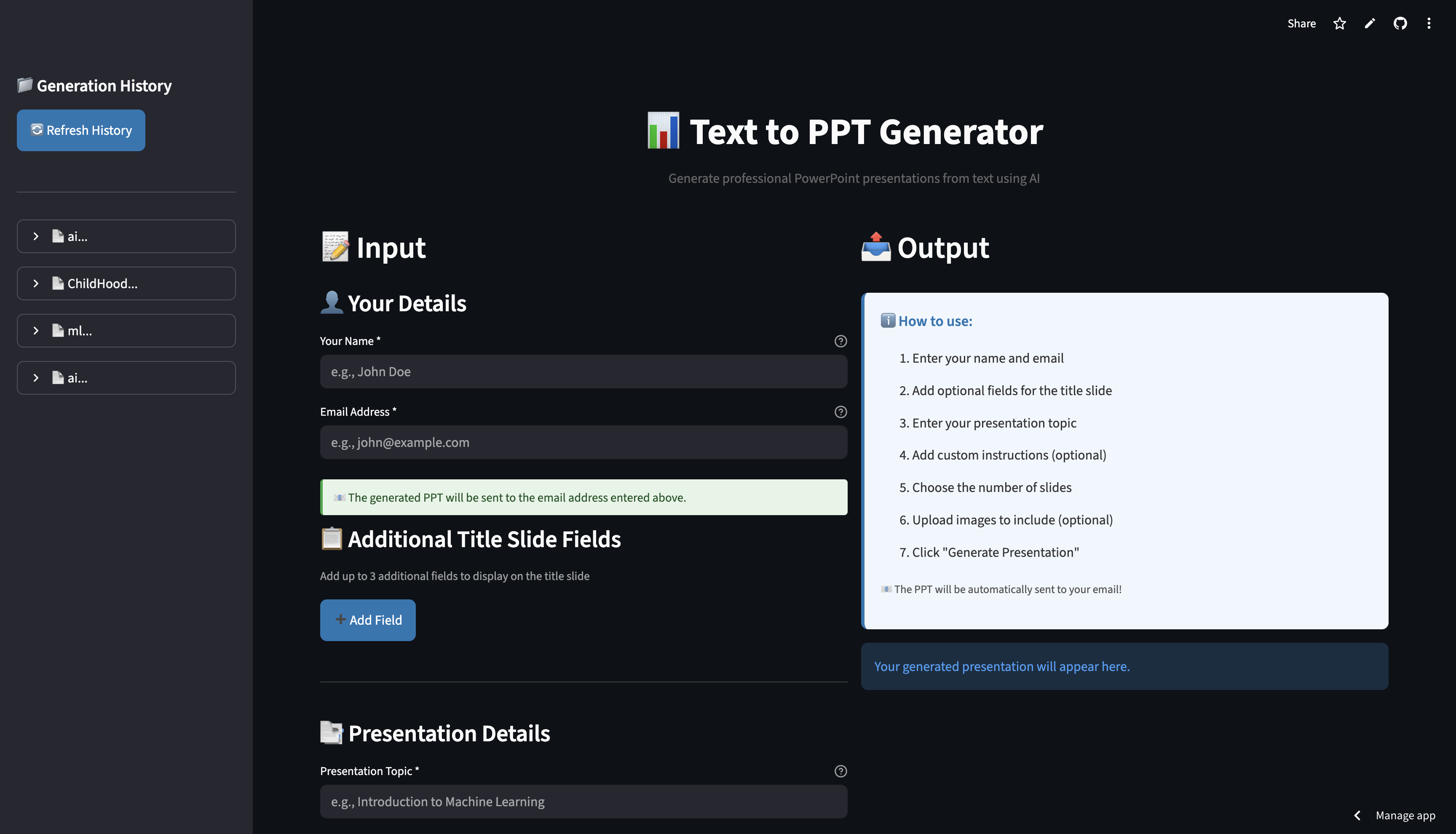 Text To PPT Generator gallery image