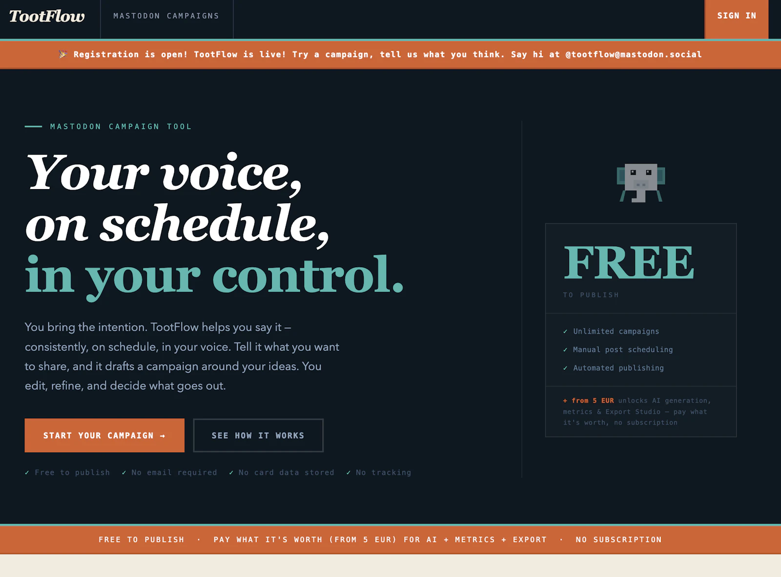 TootFlow screenshot 2