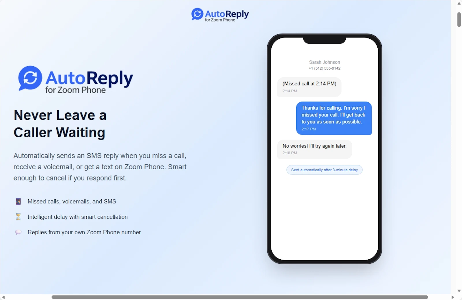 AutoReply for Zoom Phone screenshot 1