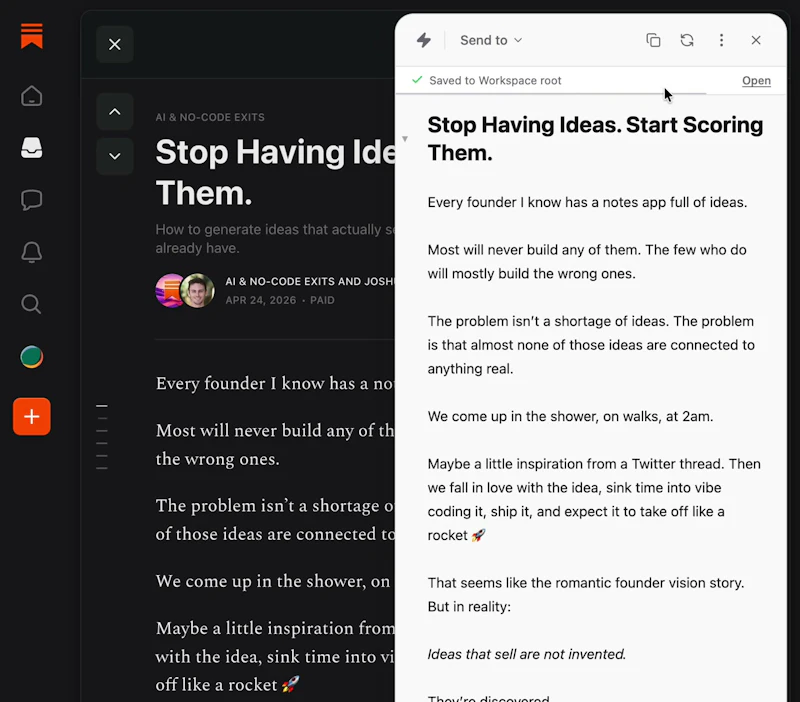 Plain Markdown screenshot 2