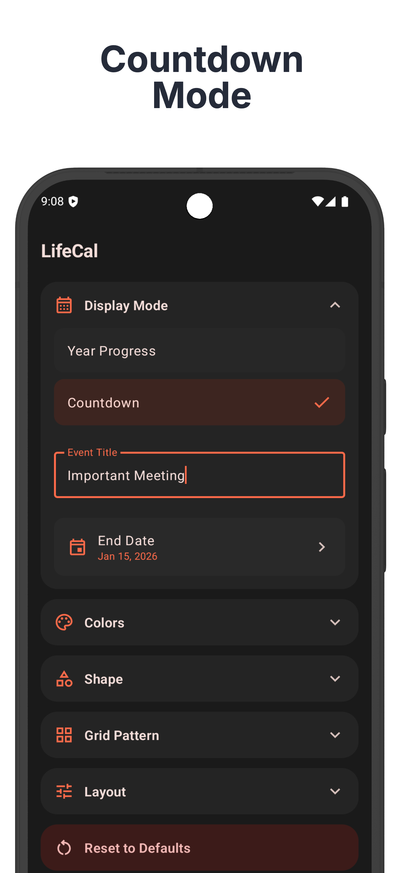 LifeCal - Life Calendar Live Wallpaper gallery image