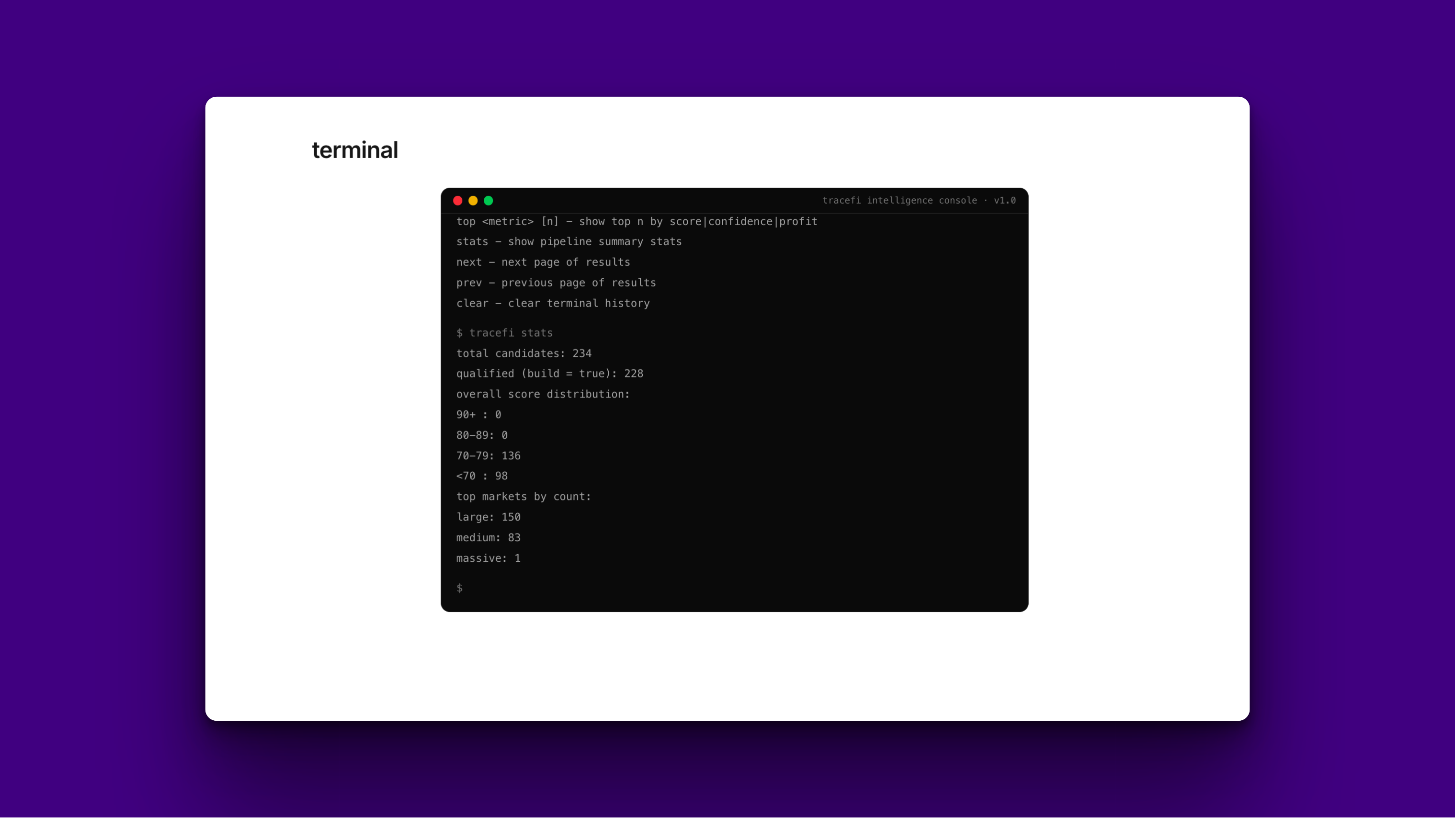 tracefi ~ startup validation gallery image