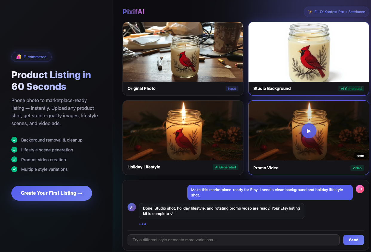 PixifAI - Screenshot 2 showing product features and functionality