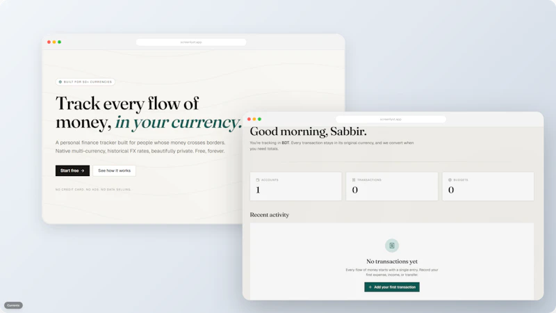 Currents Finance screenshot 1