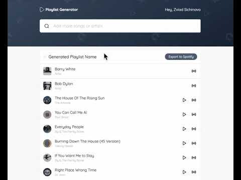Spotify Playlist Generator gallery image