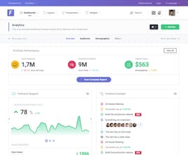 Fiori - Clean Horizontal Bootstrap 4 Dashboard gallery image