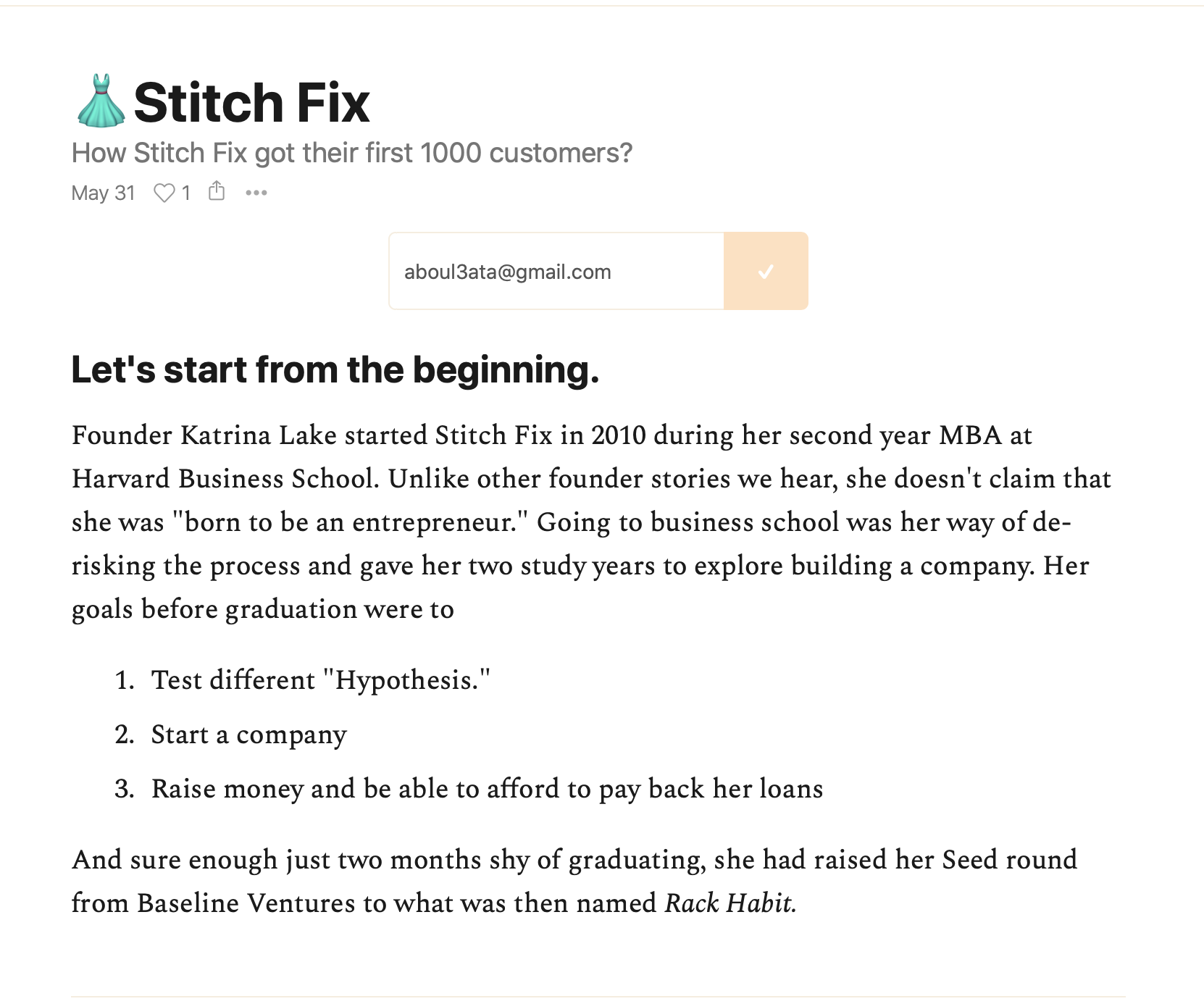 First 1000 Newsletter gallery image