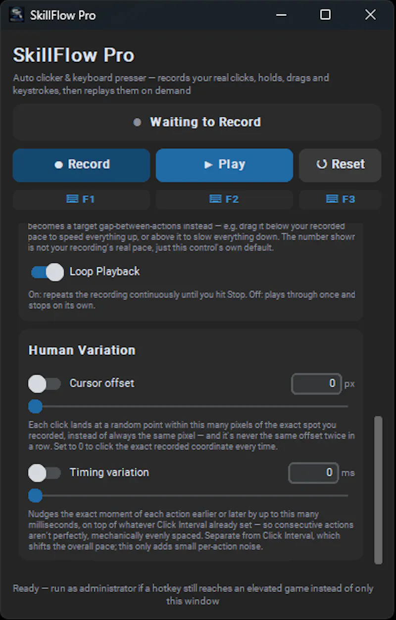 SkillFlowPro Auto Clicker/Macro Recorder screenshot 3