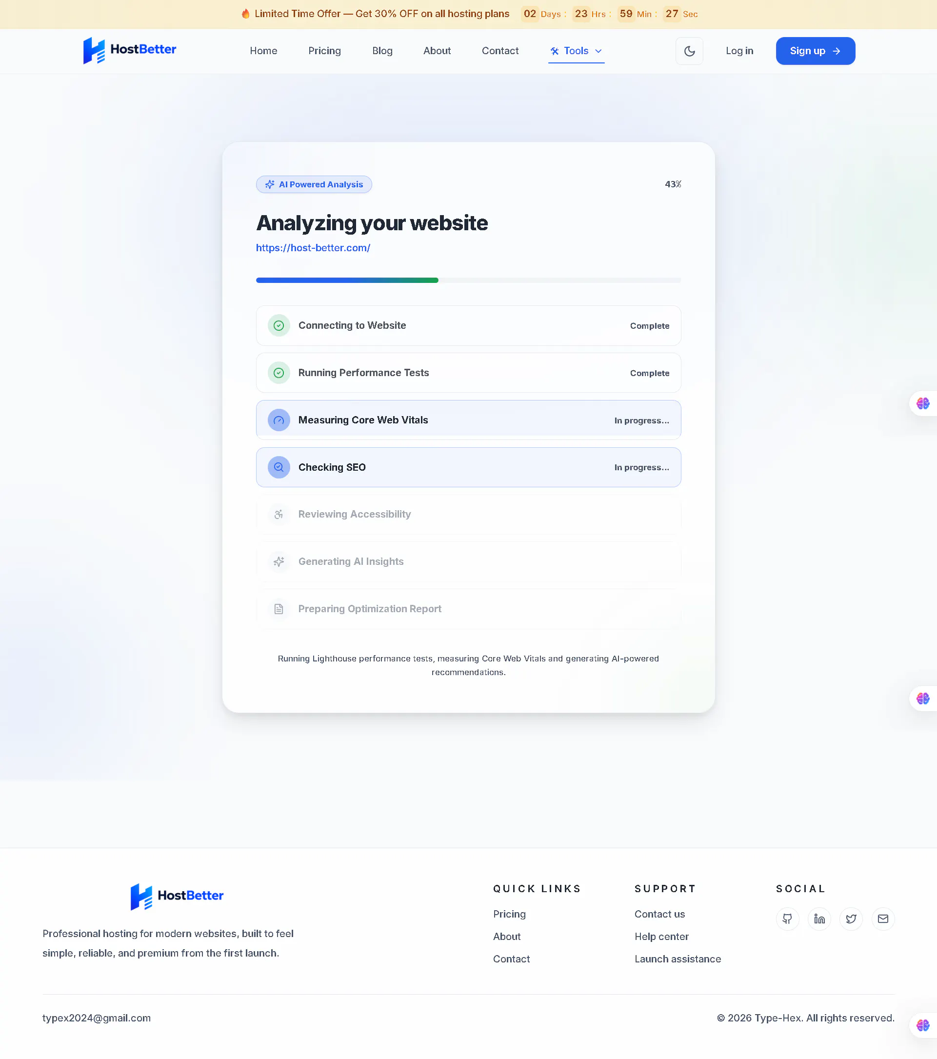 Host Better AI Website Analyzer gallery image