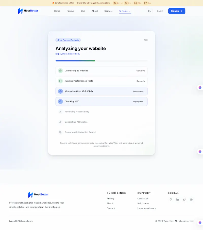 Host Better AI Website Analyzer screenshot 2