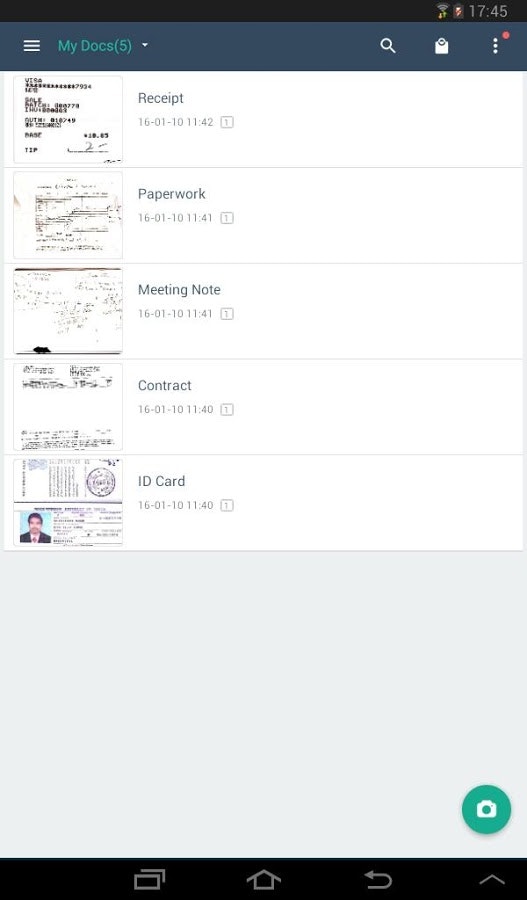 CamScanner gallery image