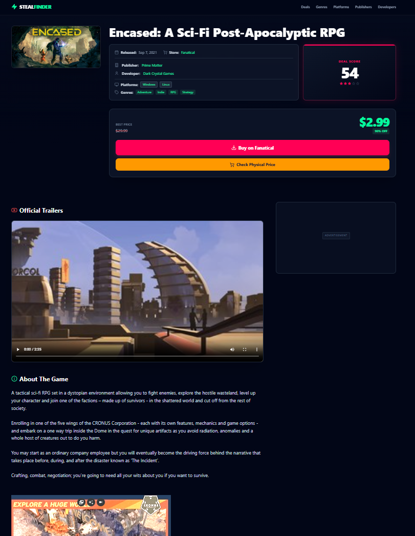 The "God Tier" Game Deal Aggregator gallery image