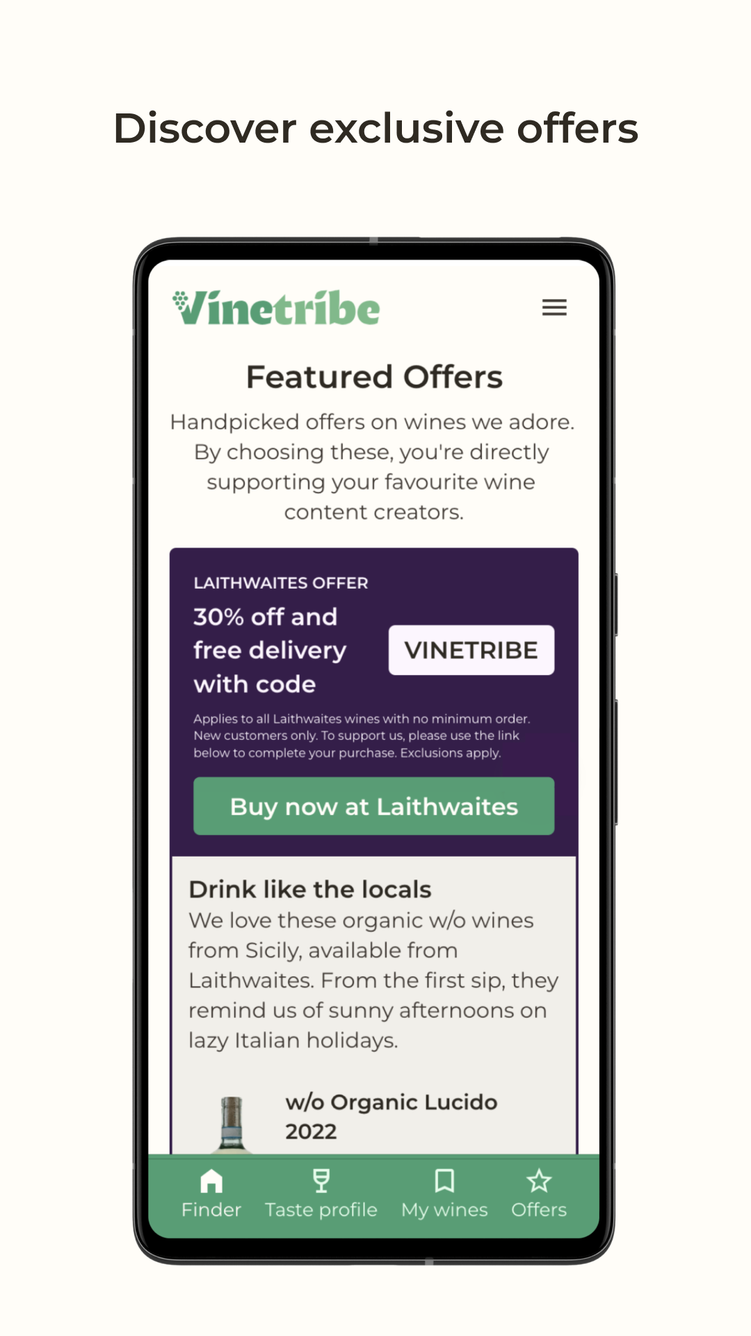 وسائط Vinetribe النبيذ الباحث - توصيات نبيذ مخصصة لمتاجراتك المحلية 5